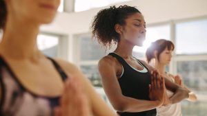 yoga mat to a class